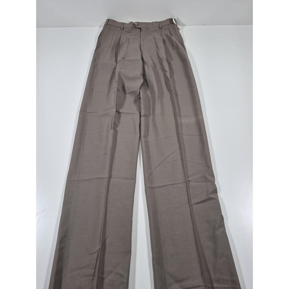 VTG John Alexander Suit Pants Mens 32x36 Gray Wool Dress Formal USA Unhemmed